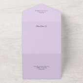 Invitation Tout En Un Roses gris et lavande (Dehors)