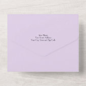 Invitation Tout En Un Roses gris et lavande (Verso)