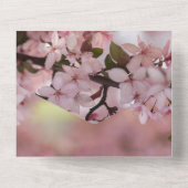 Invitation Tout En Un Roses roses botaniques fleurs chic Mariage (Verso)