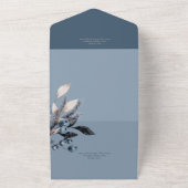 Invitation Tout En Un Rouge rustique - Bleu hiver Détails (Dehors)