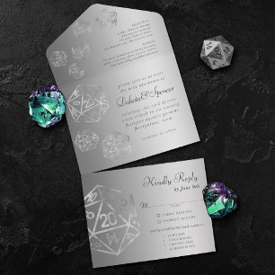 Invitation Tout En Un RPG Luxe Entrée de joueur de jeu de société Fant