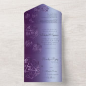 Invitation Tout En Un RPG Luxe | Gamer Tabletop Imaginaire violet (À l'intérieur)