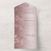 Invitation Tout En Un RPG Luxe | Mauve Fantasy Entrée de jeu de société (À l'intérieur)