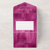 Invitation Tout En Un Ruby Mariage 40ème photo code QR option RSVP (Dehors)