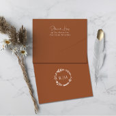 Invitation Tout En Un Russe Bohème Automne Automne QR Code Mariage