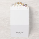Invitation Tout En Un Russe Boho Automne Fleur sauvage Blanc QR Code (Dehors)