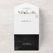 Invitation Tout En Un Russe Boho Ivory Rose Sage Green Black Mariage (Dehors)
