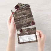 Invitation Tout En Un Russe Noël hiver Bois String Mariage (Déchirure)