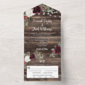 Invitation Tout En Un Russe Noël hiver Bois String Mariage (À l'intérieur)
