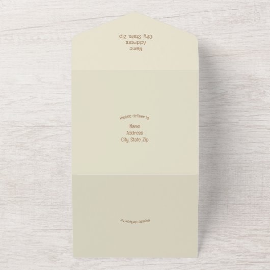 Invitation Tout En Un Rustic Automne Citrouille Mariage (Dehors)