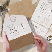 Invitation Tout En Un Rustic Boho Mariage ID1109