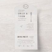 Invitation Tout En Un Rustic Boho Mariage ID1109 (À l'intérieur)