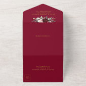 Invitation Tout En Un Rustic Burgundy Blush Floral Greenery Wedding All (Dehors)