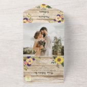 Invitation Tout En Un Rustic Country Grange Mariage de automne en bois (Dehors)