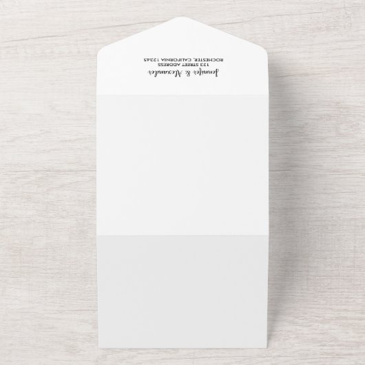 Invitation Tout En Un Rustic elegant calligraphy wedding (Dehors)