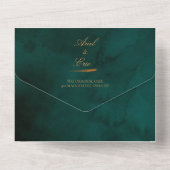 Invitation Tout En Un Rustic Emerald Green et Eucalyptus Mariage (Verso)