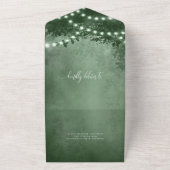 Invitation Tout En Un Rustic Emerald Green Tree Mariage (Dehors)