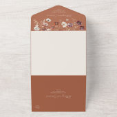Invitation Tout En Un Rustic Fall Floral Mariage (Dehors)