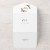 Invitation Tout En Un Rustic Fall Terracotta Moderne Floral Mariage (Dehors)