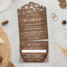 Rustic Grange Wood Twinkle Mariage