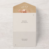 Invitation Tout En Un Rustic Kraft Détails floraux RSVP Mariage de autom (Dehors)
