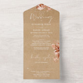Invitation Tout En Un Rustic Kraft Détails floraux RSVP Mariage de autom (À l'intérieur)