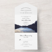 Invitation Tout En Un ©Rustic Lake Réflexions Lakeside Mariage (À l'intérieur)