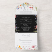 Invitation Tout En Un Rustic Meadow Botanical Wedding     (À l'intérieur)