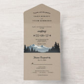Invitation Tout En Un Rustic Mountain Mariage forestier (À l'intérieur)