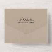 Invitation Tout En Un Rustic Mountain Mariage forestier (Verso)