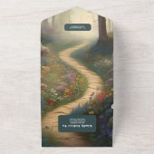 Invitation Tout En Un Rustic Mountain Mariage forestier (Dehors)