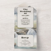 Invitation Tout En Un Rustic Mountain Waterfall Boho Mariage (À l'intérieur)