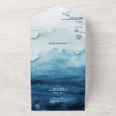 Invitation Tout En Un Rustic Ocean Réponse Simple Par Mariage (Dehors)