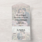 Invitation Tout En Un Rustic photo elegant country Wedding (À l'intérieur)