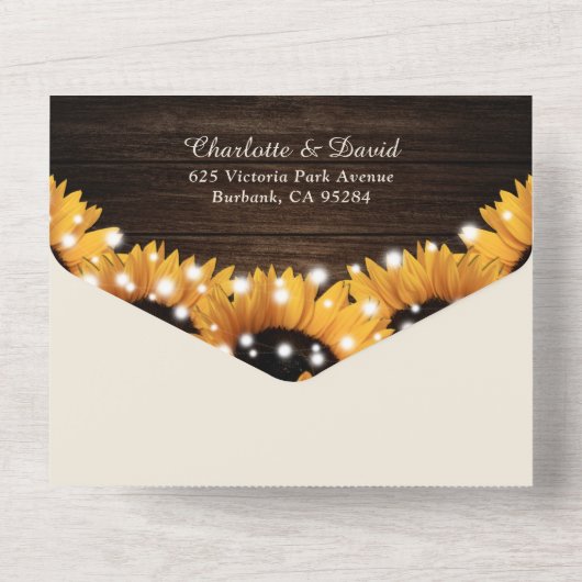 Invitation Tout En Un Rustic Wood Lace String (Verso)