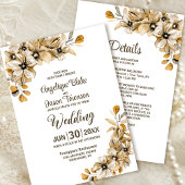 Invitation Tout en un Rustique Automne Mariage Floral