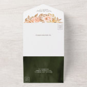 Invitation Tout En Un Rustique Automne Terme Floral Sage Vert Mariage (Dehors)