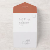 Invitation Tout En Un Rustique Automne Terracotta Rouille Florales (Dehors)