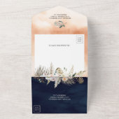 Invitation Tout En Un Rustique Boho Earthy Floral Terracotta Mariage de  (Dehors)