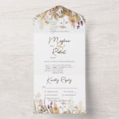 Invitation Tout En Un Rustique Boho Fall Fleur sauvage Dîner Blanc (À l'intérieur)