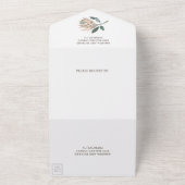 Invitation Tout En Un Rustique Boho Palm Blush Pink Protea Mariage Flora (Dehors)