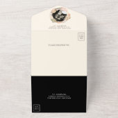 Invitation Tout En Un Rustique Boho séché Palm Pampas Mariage noir (Dehors)