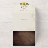 Invitation Tout En Un Rustique Boho Sunflower Mariage (Dehors)