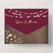 Invitation tout-en-un Rustique Bois Bourgogne (Verso)