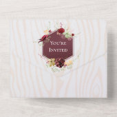 Invitation Tout En Un Rustique Bois Mariage Bourgogne (Verso)