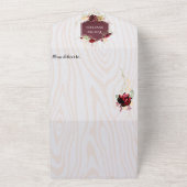 Invitation Tout En Un Rustique Bois Mariage Bourgogne (Dehors)