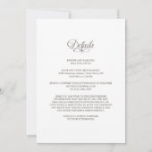 Invitation Tout en un Rustique Bourgogne Floral Mariage (Dos)