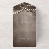 Invitation Tout En Un Rustique Brown Ethereal Arborescence Mariage (Dehors)