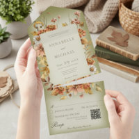 Rustique Cottage Core Automne Fleur sauvage Vert Q