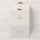 Invitation Tout En Un Rustique Floral QR Code Automne Mariage de automne (Dehors)